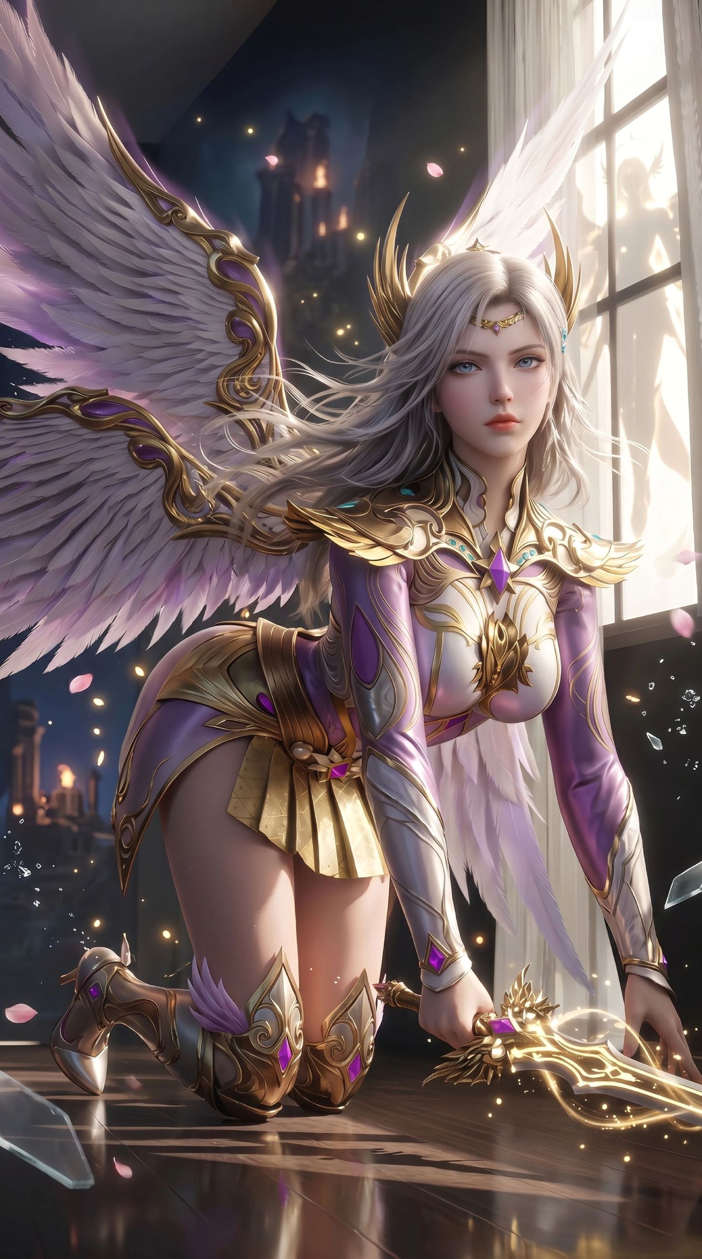 故人之姿 国漫女神 天使圣临 国漫女角色 天使神装,第6张