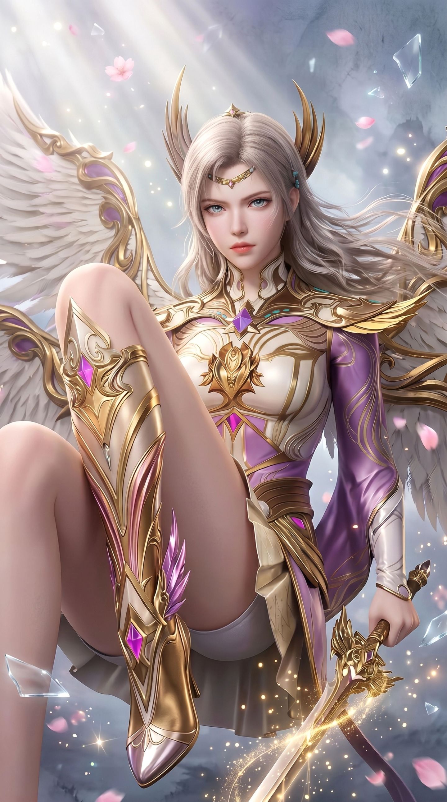 故人之姿 国漫女神 天使圣临 国漫女角色 天使神装,第5张