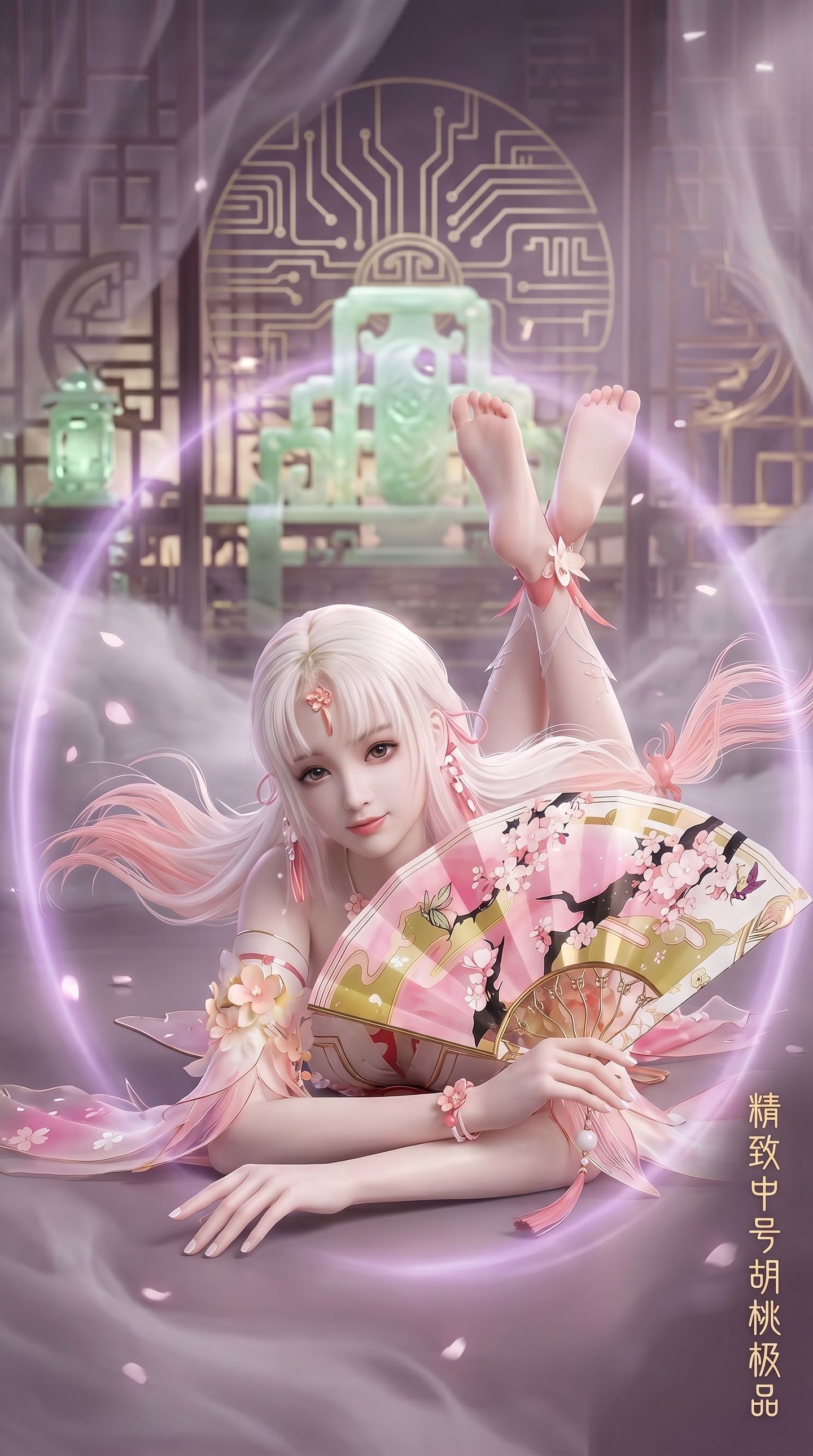 永劫无间呆萌女角色 胡桃神装皮肤 这是什么姿势 大长腿游戏美女图片,第2张