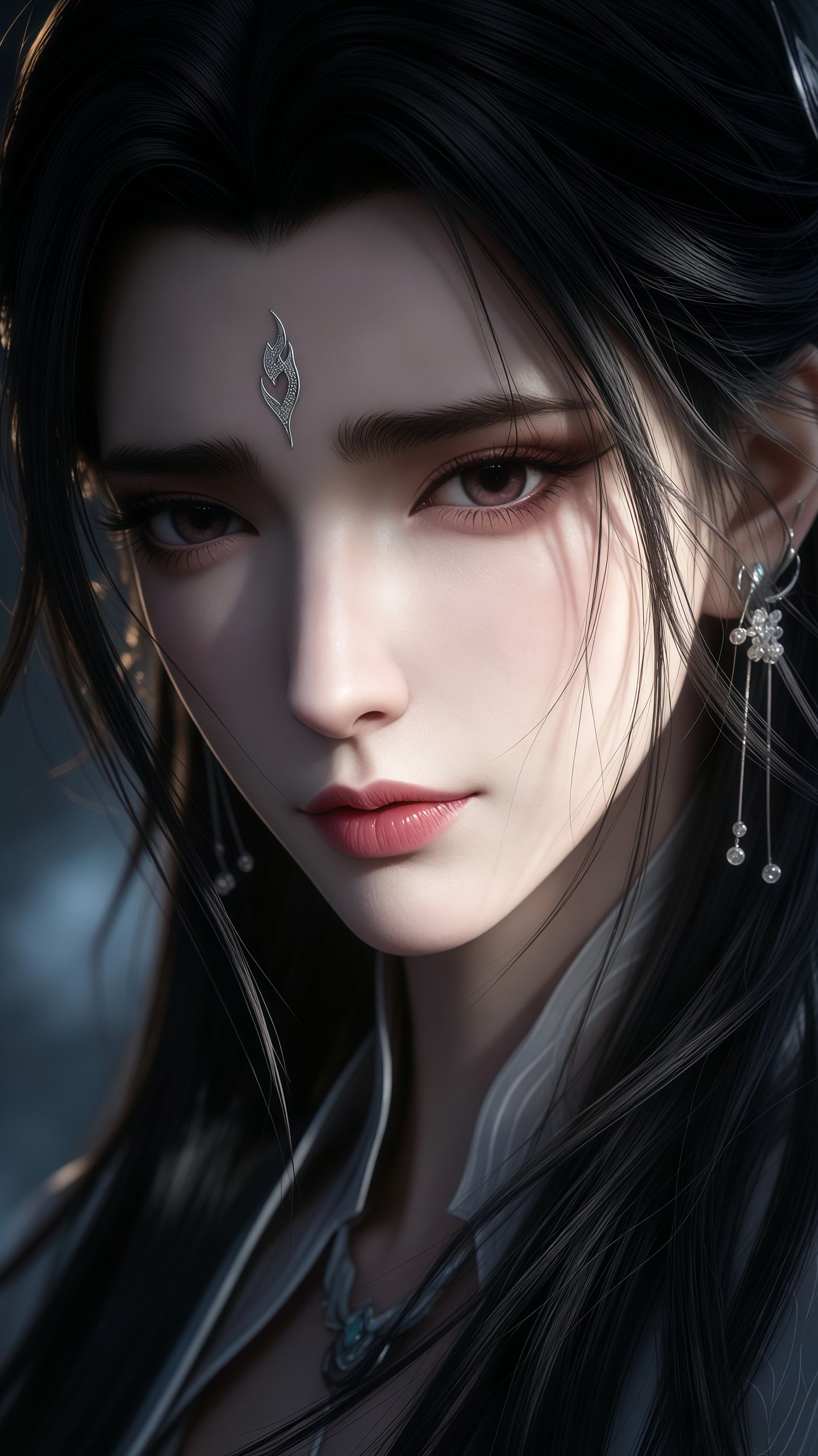 诛仙陆雪琪 一脸忧郁的女主 国漫美女 动漫女神 脸部表情特写,第1张