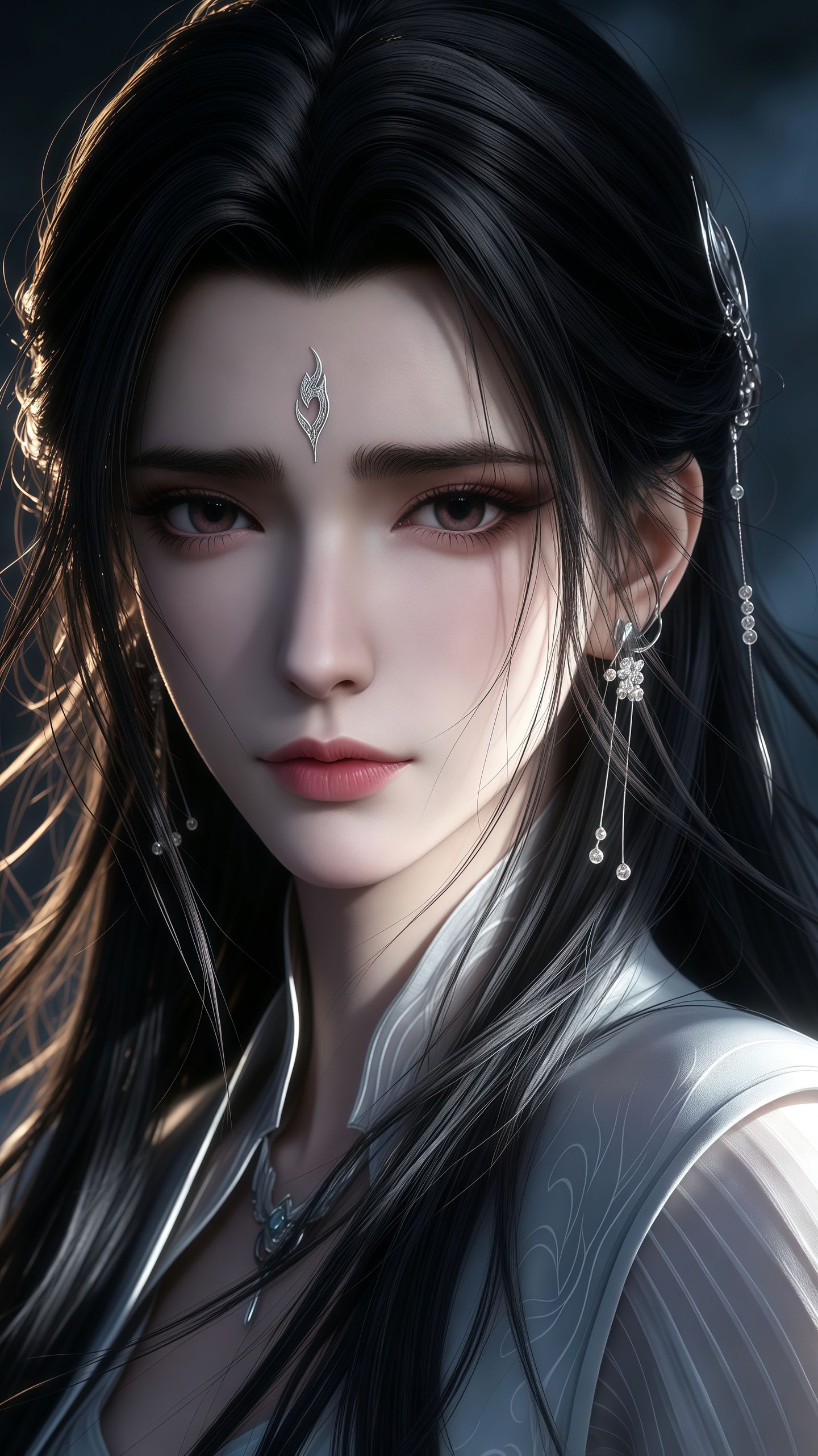 诛仙陆雪琪 一脸忧郁的女主 国漫美女 动漫女神 脸部表情特写,第2张