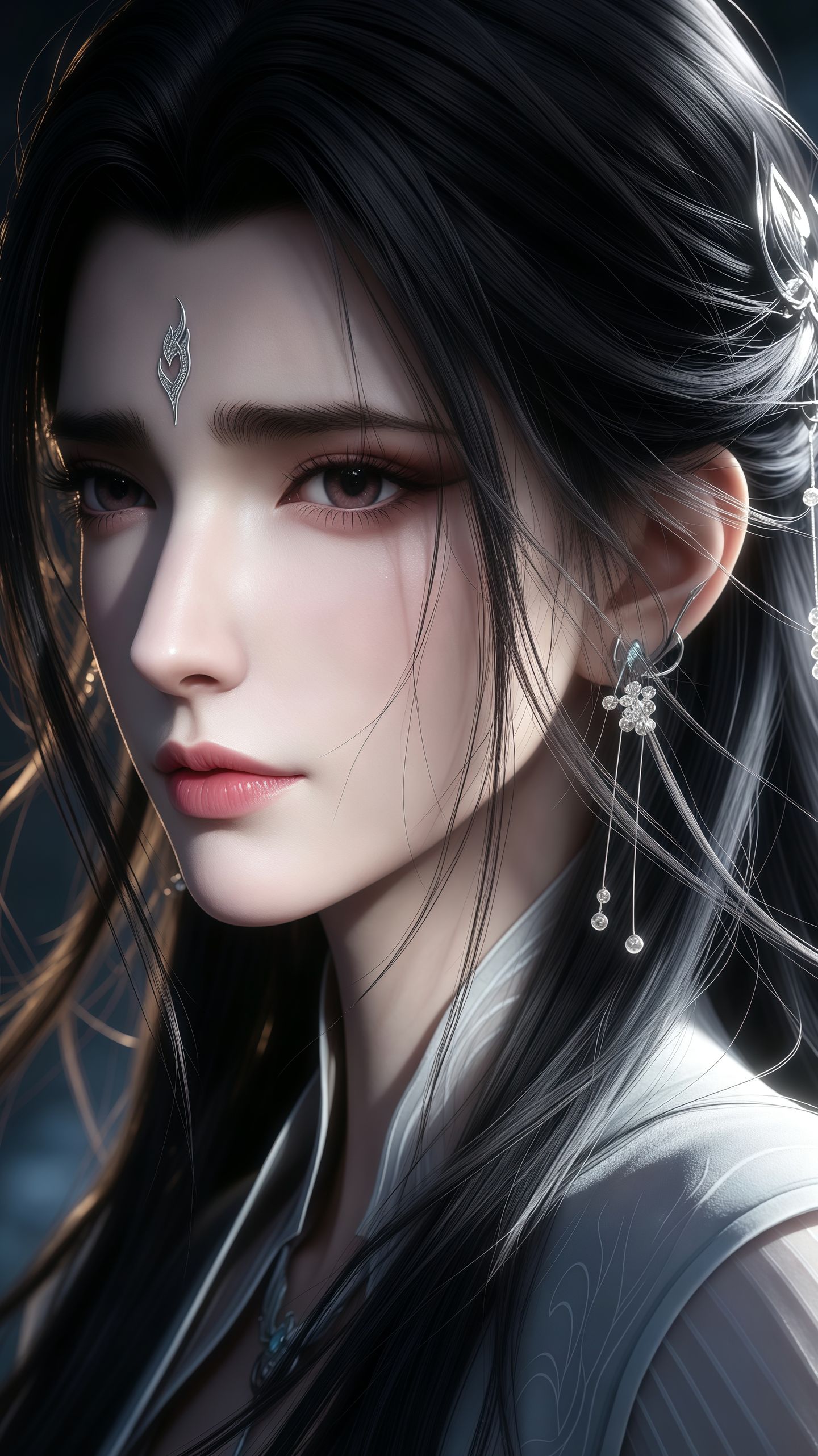 诛仙陆雪琪 一脸忧郁的女主 国漫美女 动漫女神 脸部表情特写,第3张