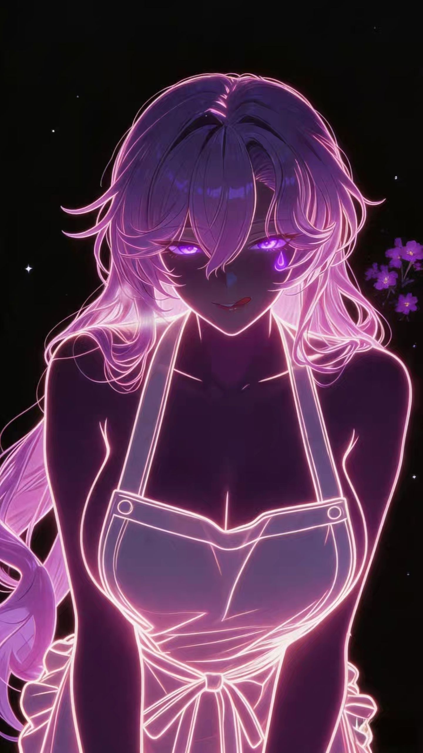 也不知道是什么系风格 暗黑系创作 鸣潮 二次元游戏角色 ai绘画 美女,第3张