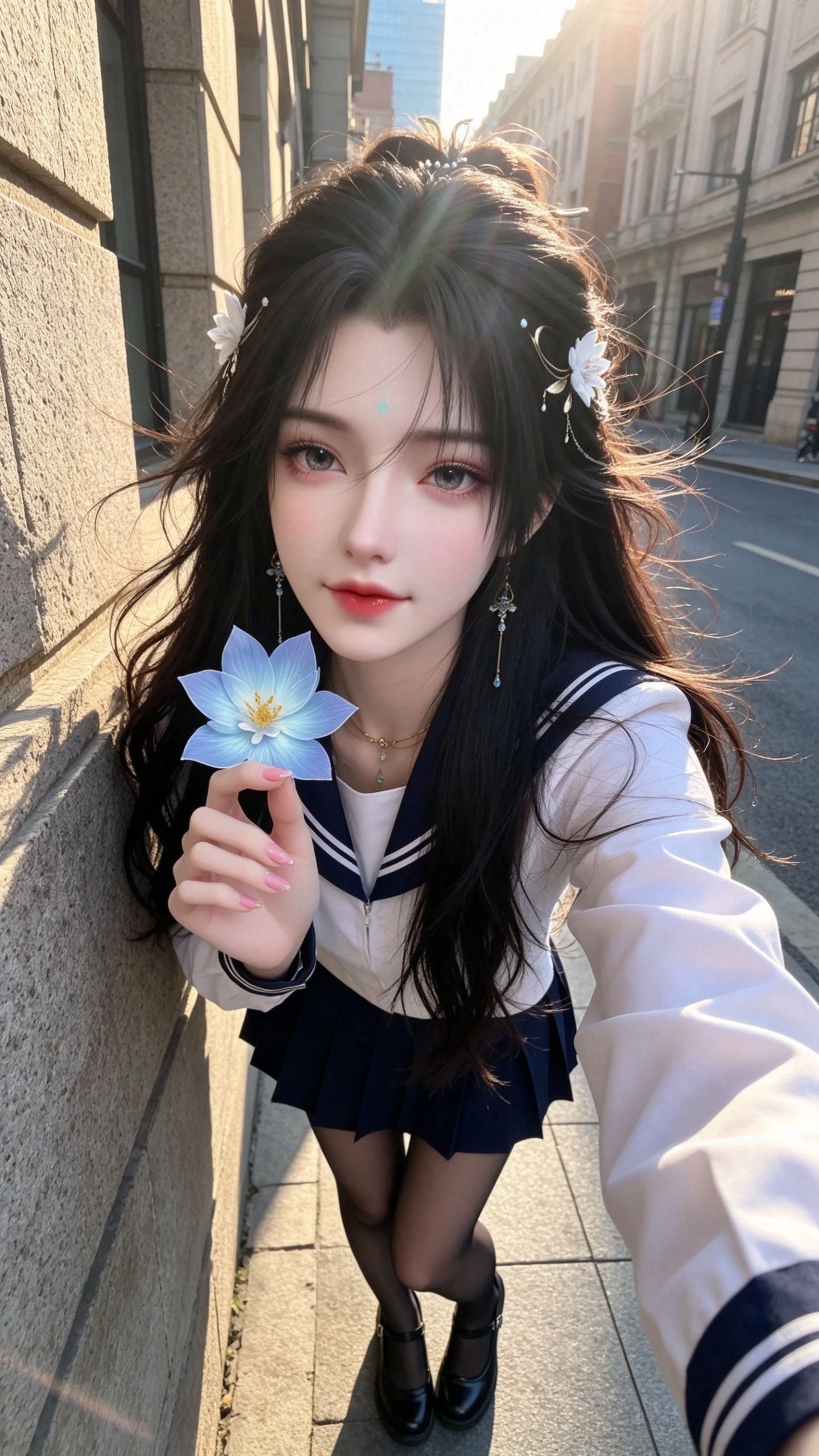 图集《完美世界》清漪JK黑丝美腿美拍 动漫美女 国漫女神 街拍自拍,第1张