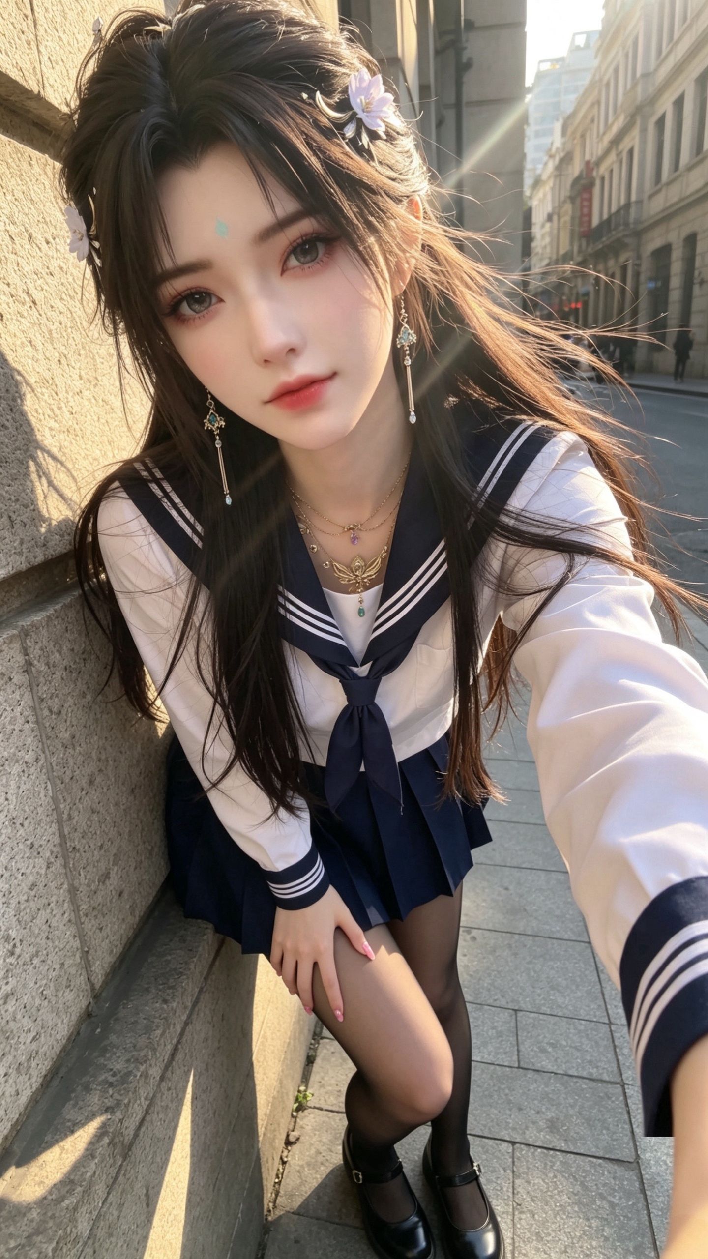 图集《完美世界》清漪JK黑丝美腿美拍 动漫美女 国漫女神 街拍自拍,第3张
