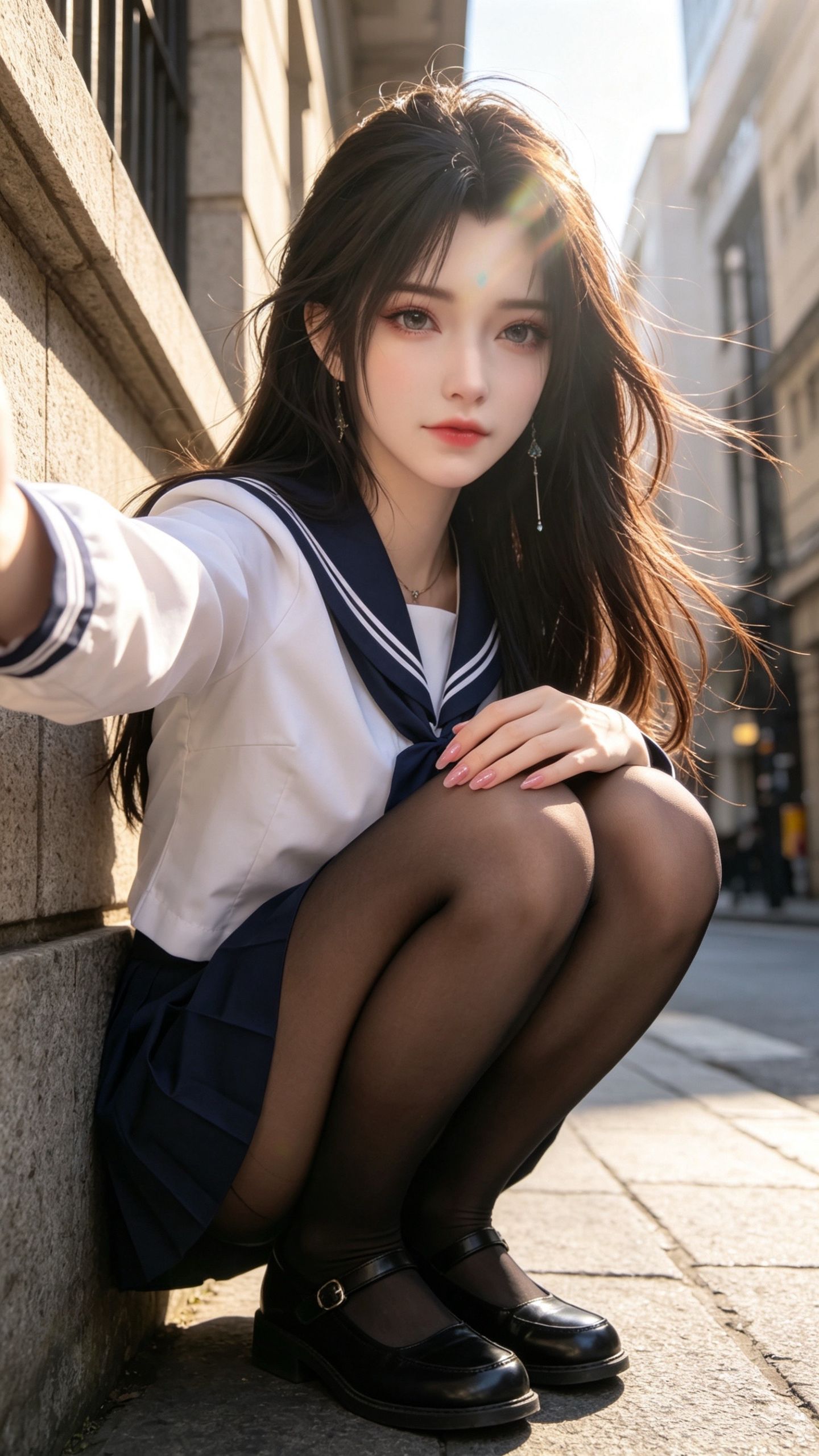 图集《完美世界》清漪JK黑丝美腿美拍 动漫美女 国漫女神 街拍自拍,第5张