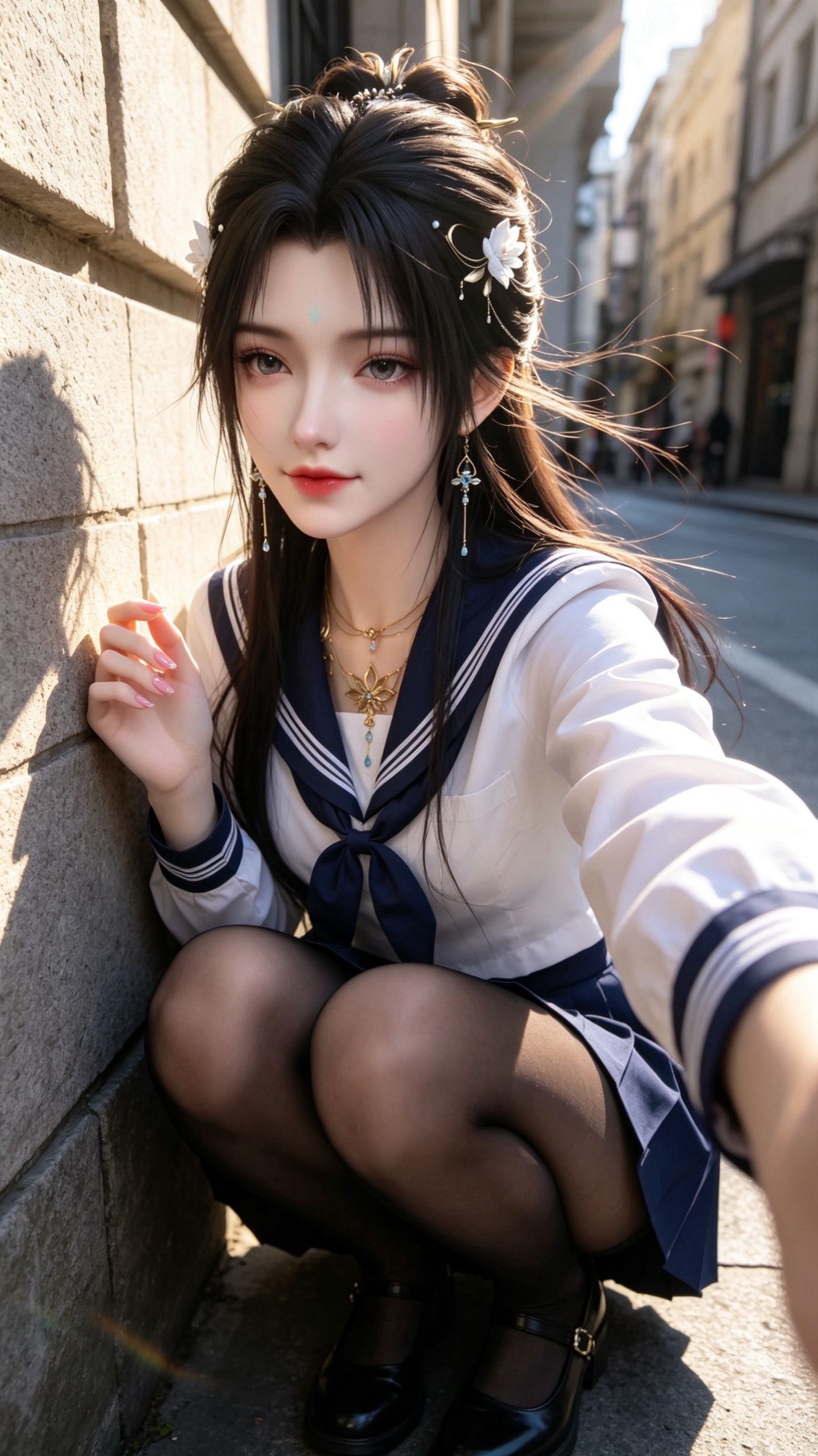 图集《完美世界》清漪JK黑丝美腿美拍 动漫美女 国漫女神 街拍自拍,第6张