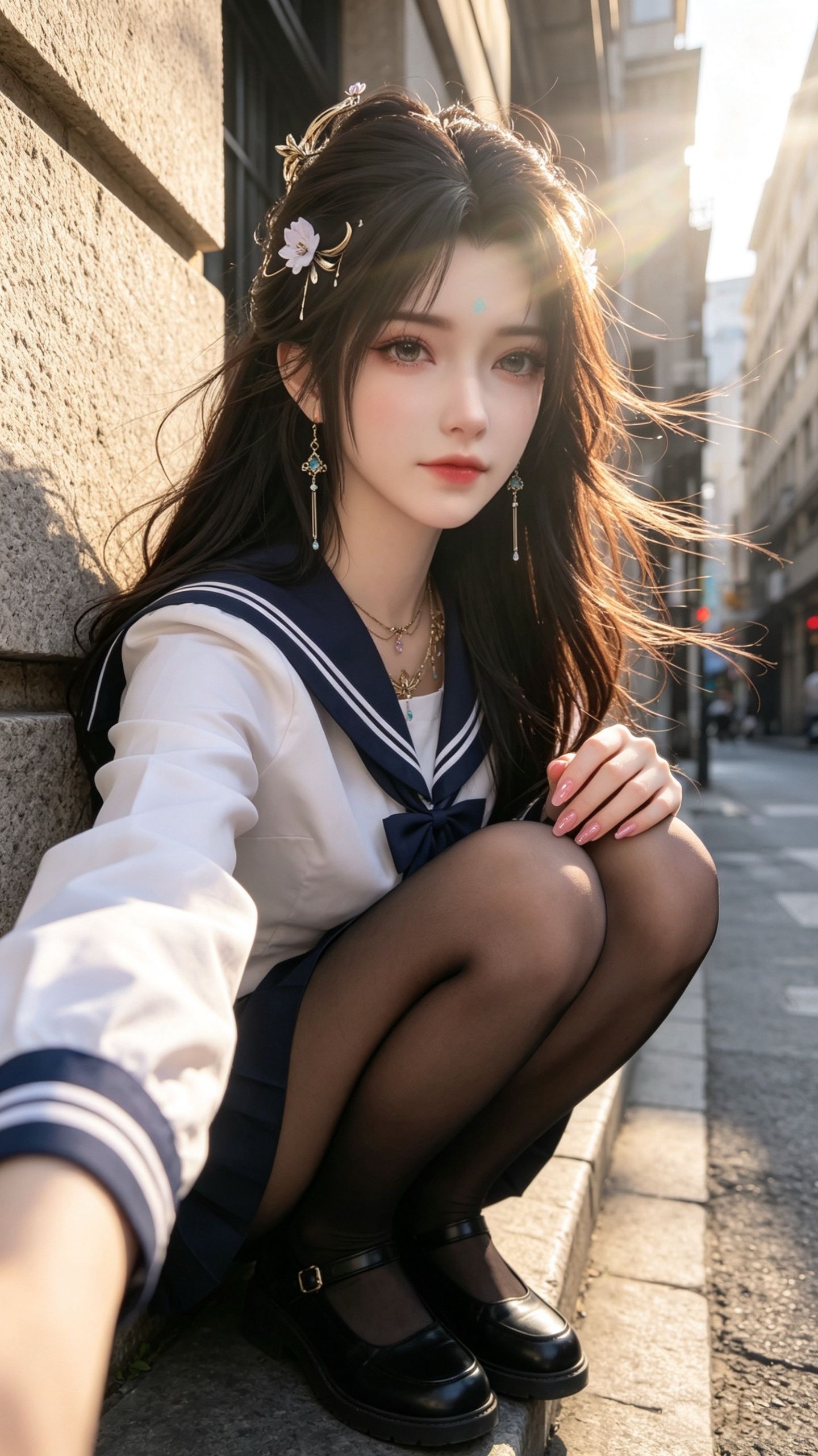 图集《完美世界》清漪JK黑丝美腿美拍 动漫美女 国漫女神 街拍自拍,第4张