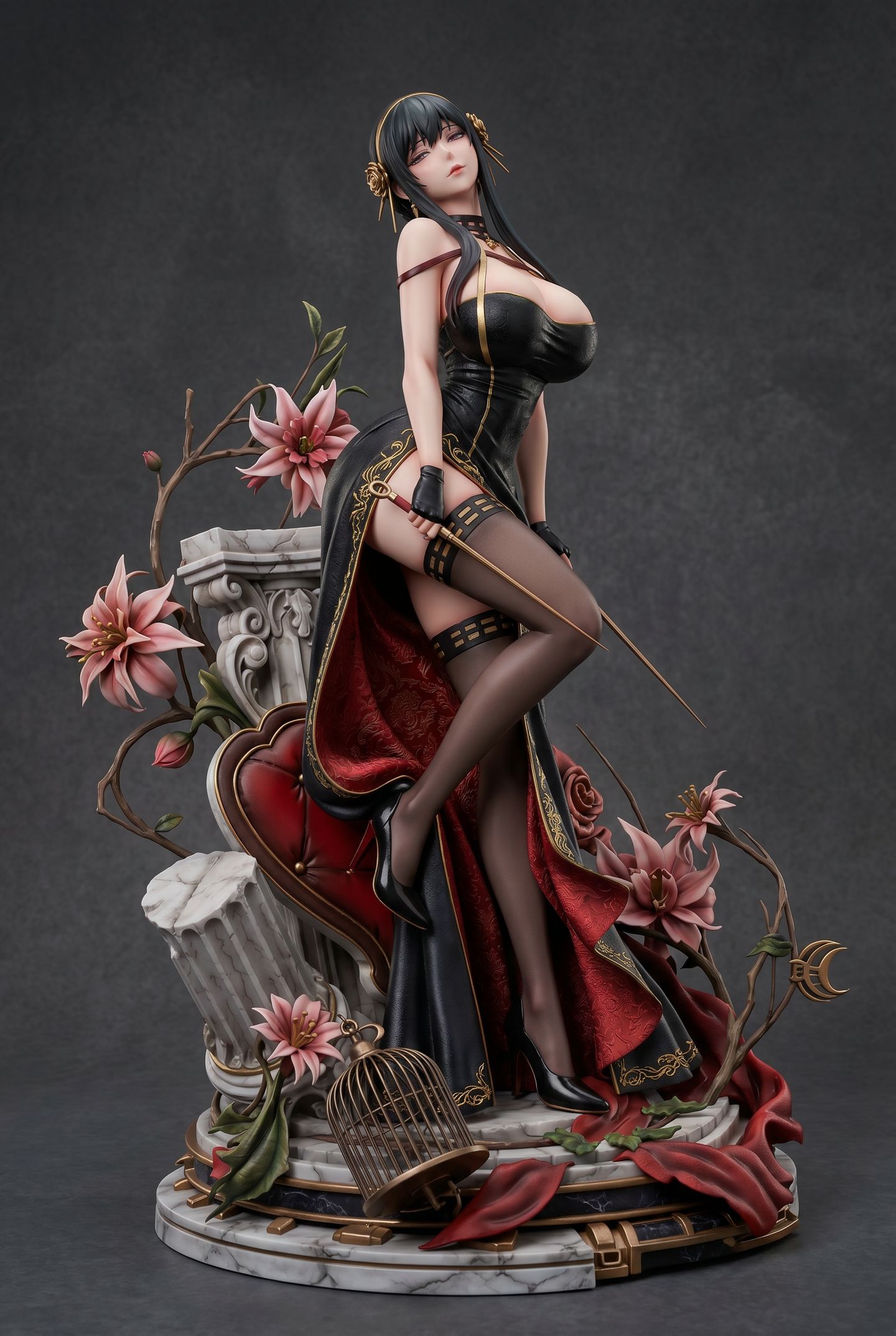 荆棘公主约尔 二次元动漫动画《间谍过家家》黑丝大长腿冷艳美女,第1张