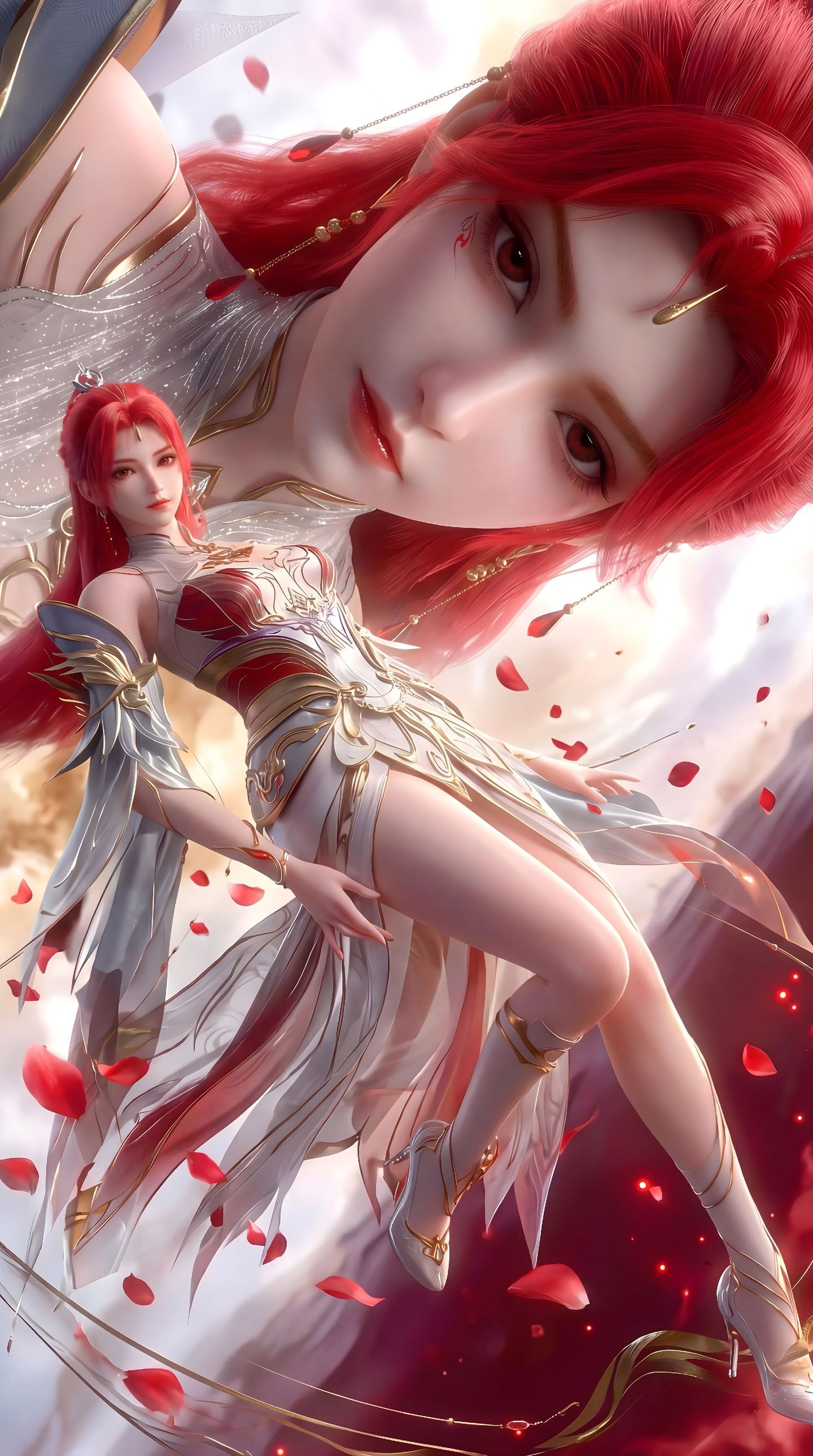 火允儿 百炼成神壁纸 国漫女神美女 动漫女主 红色头发女孩,第2张