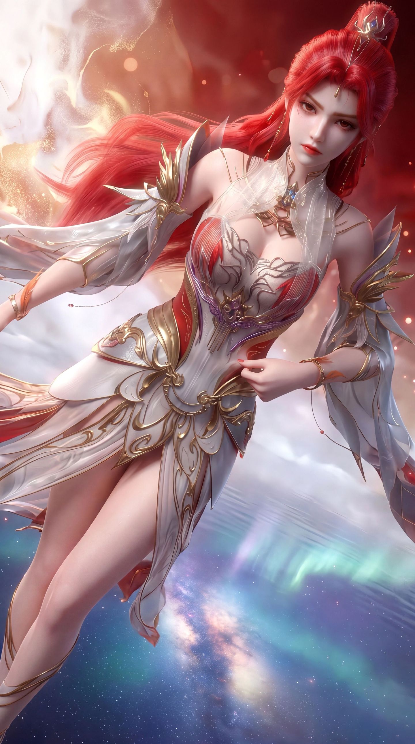 火允儿 百炼成神壁纸 国漫女神美女 动漫女主 红色头发女孩,第3张