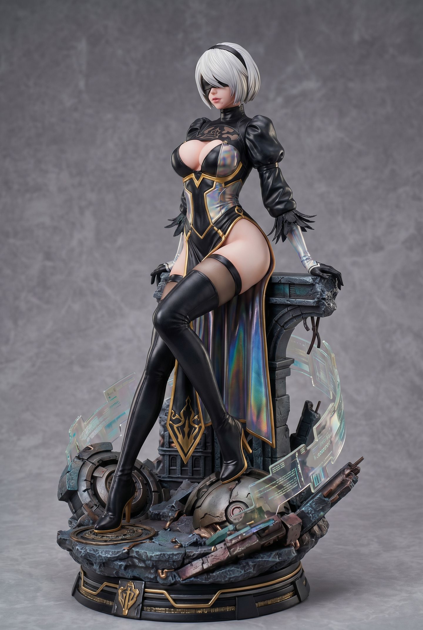 尼尔机械纪元 2B 立体手办大赏 美腿大长腿 3D区扛把子,第2张